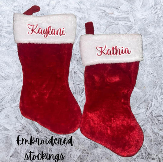 Embroidered Stocking