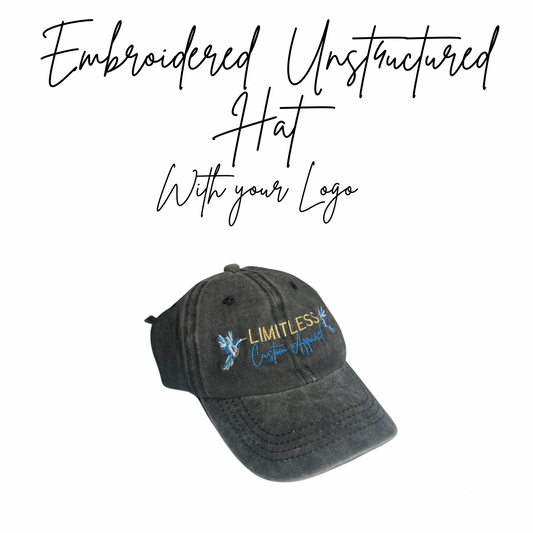 Embroidered Unstructured Hat